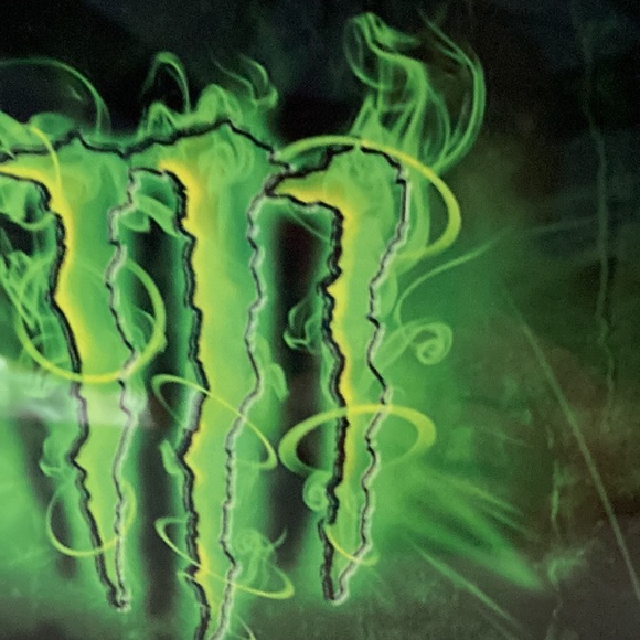 COPY - Monster Energy Logo License Plate With Cup Holder Inserts - Picture 2 of 6